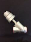 125mm Direct 3 316 Stainless Angle Seat Pneumatic Water Valve Aluminum Actuator Npt