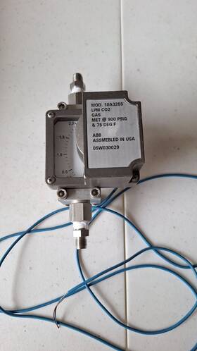 10a3255 Abb Field Armored Purgemeter Used Lpm Co2 Gas
