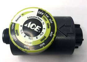 Ace 445033315340 Flow Meter With Shut-off Automatic Water Timer Flowmeter Garden Hose