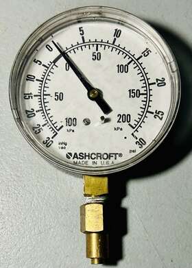 405-20r Ashcroft Usa Pressure Gauge Psi 1-30 Kpa -100 - 200