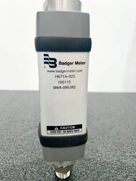 H671a-025 Badger Hedland Meter 100115 Variable Area Flow 1000psi Preowned