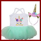 Bbta7z3eucf8hbl Baby First Birthday Unicorn Bodysuit Gold Headband Mint Free Shipping