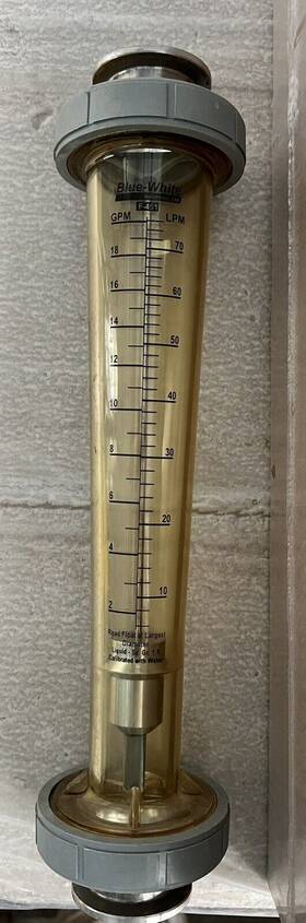 F-451n Blue White Industries F-451 1-10 Gpm 1.5 Inch Ss Flow Meter With Sanitary Fittings