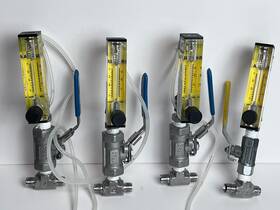 34500-30 Cole Parmer Flowmeter Kit With Milwaukee Valve 8 Scfh / 3.5 L/min - Lot Of 4 34500-30 Cole Parmer Flowmeter Kit With Milwaukee Valve 8 Scfh / 3.5 L/min - Lot Of 4