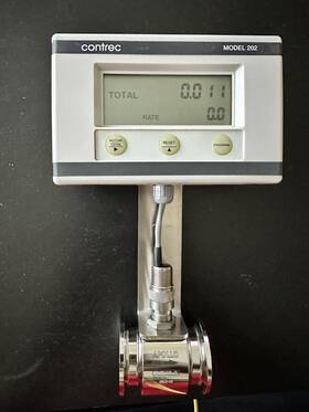 202di.20m Contrec And Uk Flowtechnik 202di.20 Programmable With Apollo Stainless Rn7 Axial Turbine Flowmeter