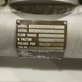 T02ada1aa1aacaa Daniel Liquid Turbine Flowmeter 275 Psi 678 2 Inch 30-300 Gpm