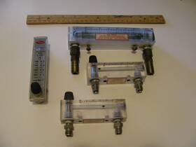Air-x100 Dayton Lot Of Four Vfb Visiflow Flowmeters. Untested But Look Good