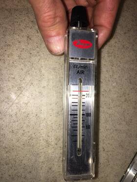 Rma-11-tmv Dwyer Instruments Flowmeter Range 30-200 Cc/min Air
