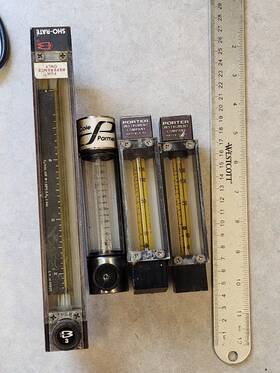 Ptc0250s-a Dwyer Lot Of 4 Flow Control Valves And Meters Porter Cole Plamer Sho-rate Used Clb1