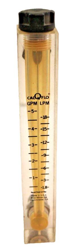 Vfa-24 Dwyer Blue White Ind. Acrylic Cal-flo Gpm Lpm Flowmeter 1-5 1.8-18 8.75 Inch