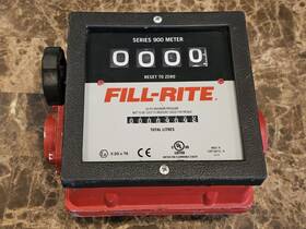901cl Fill-rite 1 Inch 4 Digit Wheel Mechanical Fuel Transfer Meter Liter Metric
