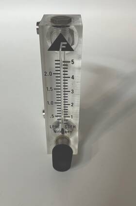 52-194808-00 Fisher Nitrogen Flow Metrer -lpm/scfh