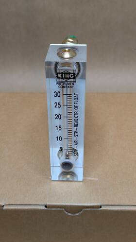 75201102c09 King Instrument Flow Meter 30 Scfh Air 100 Psi Brass Fittings