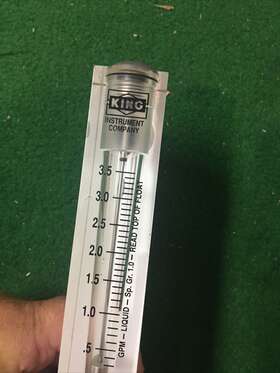 75302113c-06 King Instruments 75302113c06 Liquid Flow Meter Max Press. 125 Psi 3.5 Gpm