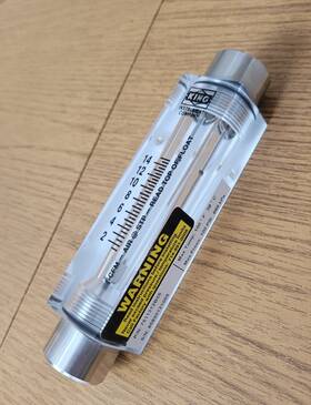 7511312b05 King Instrument Company Scfm Flow Meter 14 Air Rotameter 1 Inch Fnpt 100 Psi Tested