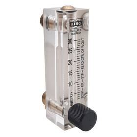 75301112c09 King Instrument Company Acrylic Tube Flowmeter With Valve 0-30scfh 1/4in Npt