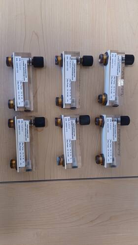 Fl4213-v Omega Acrylic Rotometer / Valve 10.0 Scfh Max Range Air