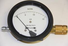 2221-s1018 Orange Research Large 4-inch Dial Scfm Flow Meter