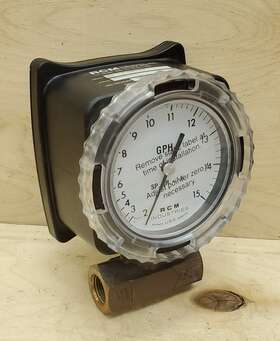 2-71-r-15gph-esw Rcm Industries 1/2-71-r-15gph-esw Flo-gage Flow Meter To 15 Gallons Per Hour New