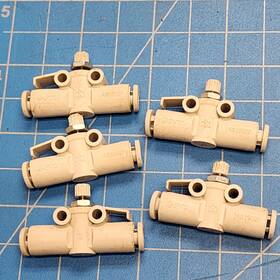 As1002f-03 Smc Lot Of 5 As Speed Controller Flowmeter 5/32 Inch Inlet/outlet Of44