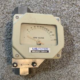 5520m02214xuxu U.s. Filter Wallace & Tiernan 5520k02214xuxu And Armored Flow Meter 24 Gpm 1in Npt