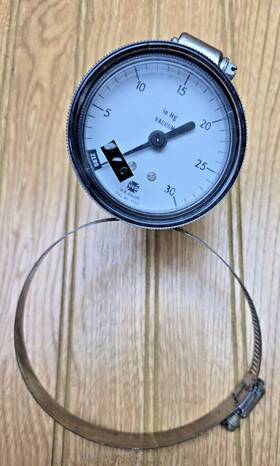 37322 Us Gauge 1 Industrial Dial Vacuum In Hg With Valve On Pipe Mount