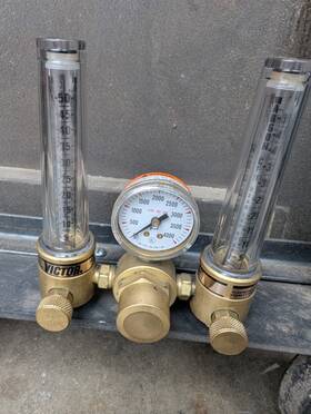 Victor 0781-2851-am Dual Variable Area Flow Meter Regulator With Pressure Gauge 1/4in 0-50