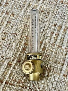 Fm-150 Victor 0-55 Cfh Brass Nitrogen Flow Meter Fm150 25 Psig