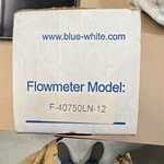 Blue-white Flowmeter Model F-40750LN-12. Fixed Price $80.63.