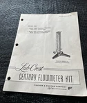 Instruction Manual Only Lab-crest Century Flowmeter Kit Model 100H 100S 1965. Fixed Price $7.60.