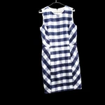Brooks Brothers Size 10 Womens Dress Blue White Plaid Knee Mod Retro Lined Wool. Fixed Price $45.50.