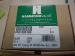 Hammond Valve Corporation 8501- 1" Ball Stand Port 6PC. Fixed Price $120.00.