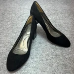 Bandolino Zora Black Block Heel Pumps Almond Toe Dress Shoes Career 9M. Fixed Price $35.00.