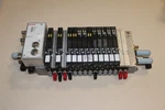 Aventics (bosch Rexroth) R480035708, 16-MODULE Pneumatic Valve Block HF03/HF02. Fixed Price $300.00.