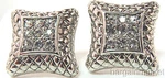 Silver Tone Pave Set Crystal Omega Clip Earring. Fixed Price $16.75.
