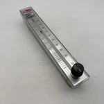 Dwyer RMC-102-SSV Flow Meter 10" Scale 10-100 Scf Air, Valve 116236-30 Untested. Fixed Price $49.95.