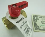 Watts 3/4" Npt Female Gas Rated Brass Ball Valve 1/4 Turn Ul Csa Gbv 0545005. Fixed Price $9.99.