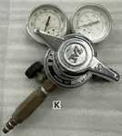 Matheson 1H-580 Gas Regulator Cylinder Control Valve W/ 63-3122 & 63-3133 Gauges. Fixed Price $25.00.