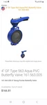Hayward BYV22040A0EL000 Butterfly VALVE,CPVC,EPDM,4IN,LEVER. Fixed Price $100.00.