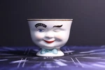 Bailey's Ceramic Cream Cup Oval With Face Design - 1996 Limited Edition. Fixed Price $15.95.