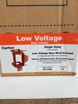 Carlon SC100A Low Voltage New Work Bracket-single Gang, Box Of 24. Fixed Price $78.99.