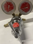 Esab Oxweld Oxygen And Acetylene Gauges Sold Set. Fixed Price $300.00.