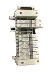 Smc Manifold With Valves (2) VVQ2000-10A-1 And (3) VQ2101-5W1. Fixed Price $50.00.