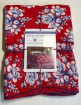 April Cornell Tablecloth 60 X Red Blue Flowers Seats 4-6 100% Cotton Nip. Fixed Price $45.99.