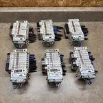 Lot Of 6 Smc Device Net Sq Serial Interface Unit EX120-SDN1 Solenoid Valves. Fixed Price $600.00.