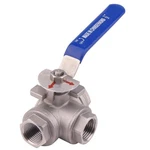 Dernord 1/2" 3-WAY Ball Valve Stainless Steel 304 L-port Npt. Fixed Price $31.49.