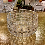 Mint Hand Made/cut Crystal Glass Bowl 3"H X 3/8"W; Lbs. 24%PBO Poland. Fixed Price $50.00.