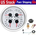 85MM 4 In 1 Multifunction Gauge Fuel Level/oil Presure/water Temp/volt W/sensor. Fixed Price $82.71.