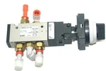 Smc VZM450-01-34B Pneumatic Mechanical Valve 5-PORT Rc 1/8, Twist Selector 2-POS. Fixed Price $49.00.