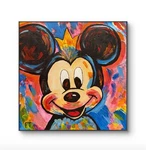 King Mickey Reign Pop Art Oil Painting Acrylic Portrait Signed Famous. Fixed Price $249.99.